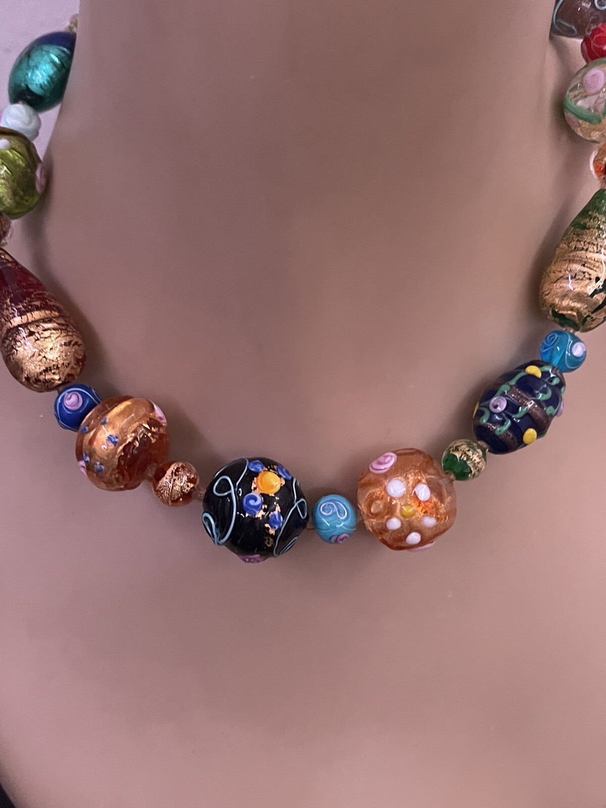 Vintage Murano Necklace Glass beads art Italy, 1950s. eBay