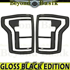 2015-2017 FORD F-150 GLOSS BLACK Tail Light Bezel COVERS w/o Blind Spot Sensor