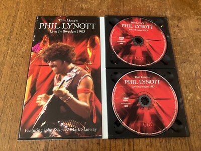 THIN LIZZY'S PHIL LYNOTT Live In Sweden 1983 2-CD BOX John Sykes