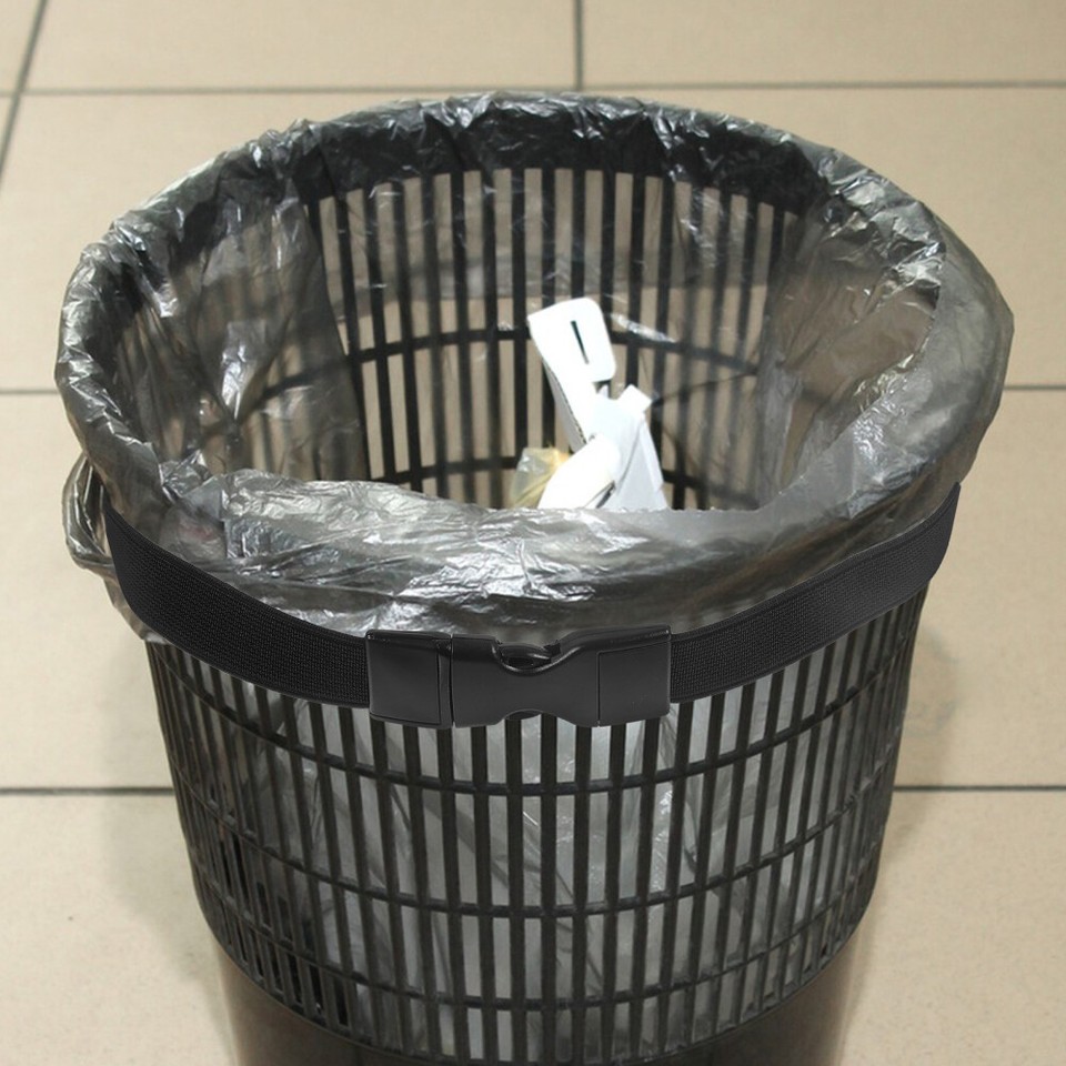 12 pcs Adjustable Trash Bag Fixing Band Garbage Bag Holder Band Elastic Round eBay