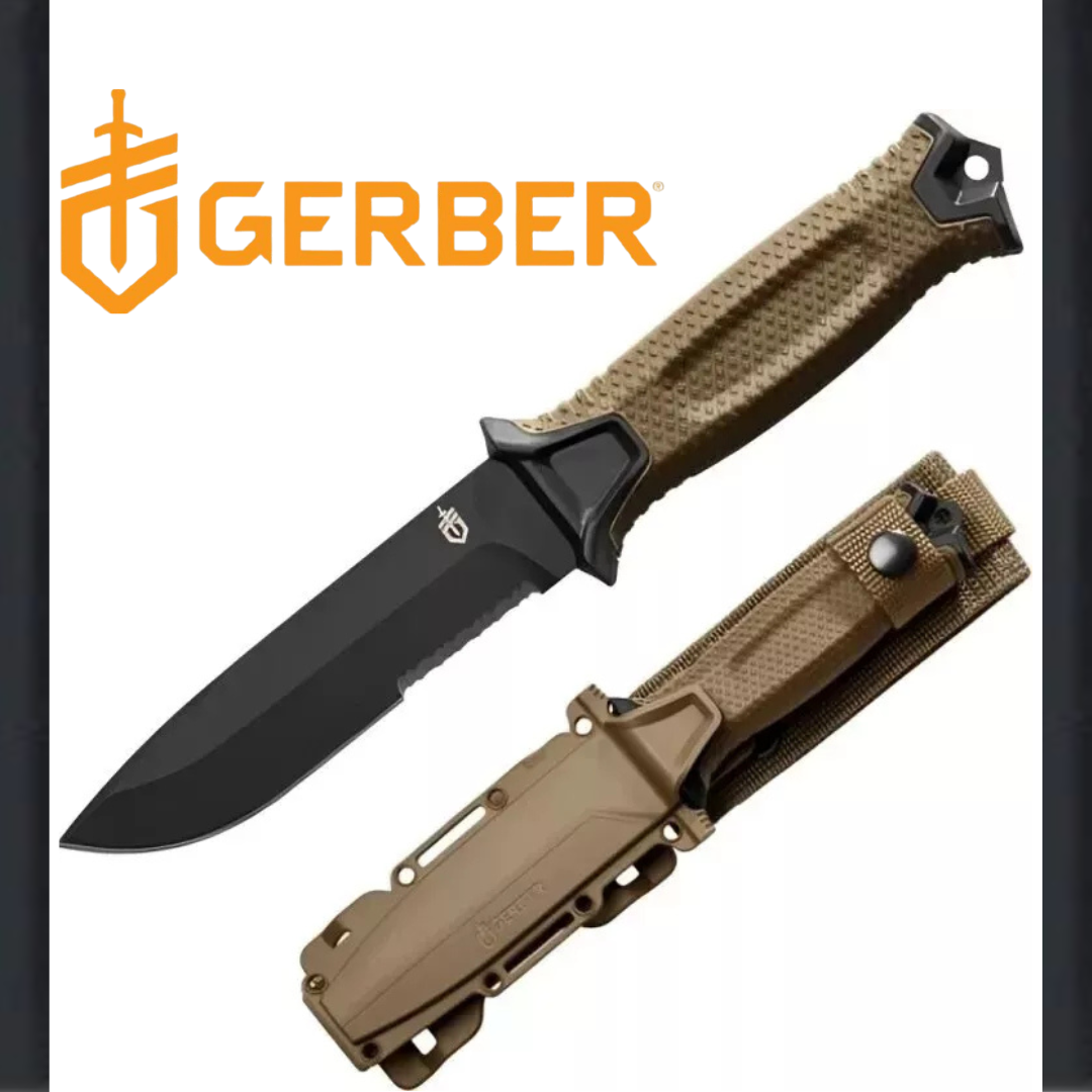 Gerber StrongArm Fixed Blade Knife Plain Edge - Coyote Brown