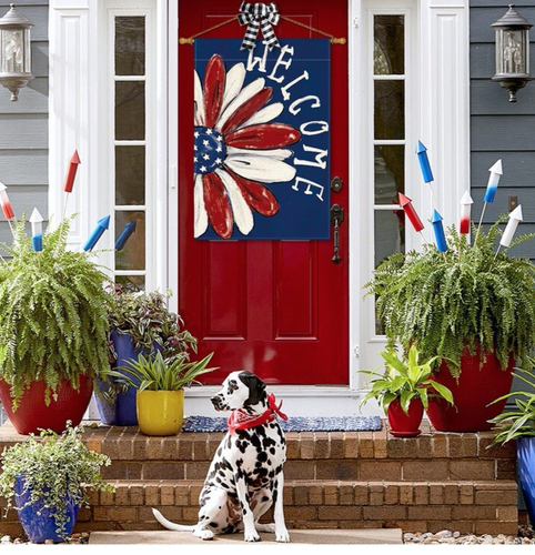 Spring Summer Sunflower House Flag 28 x 40 Inch Double Sided Patriotic Welcome