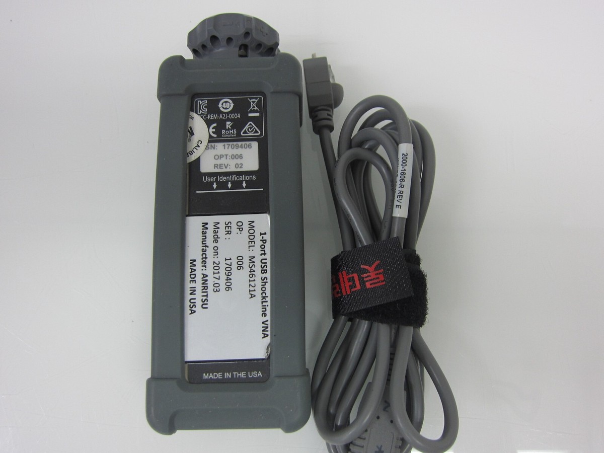 Anritsu 1-PORT USB ShockLine Network Analyzer MS46121A,Opt006