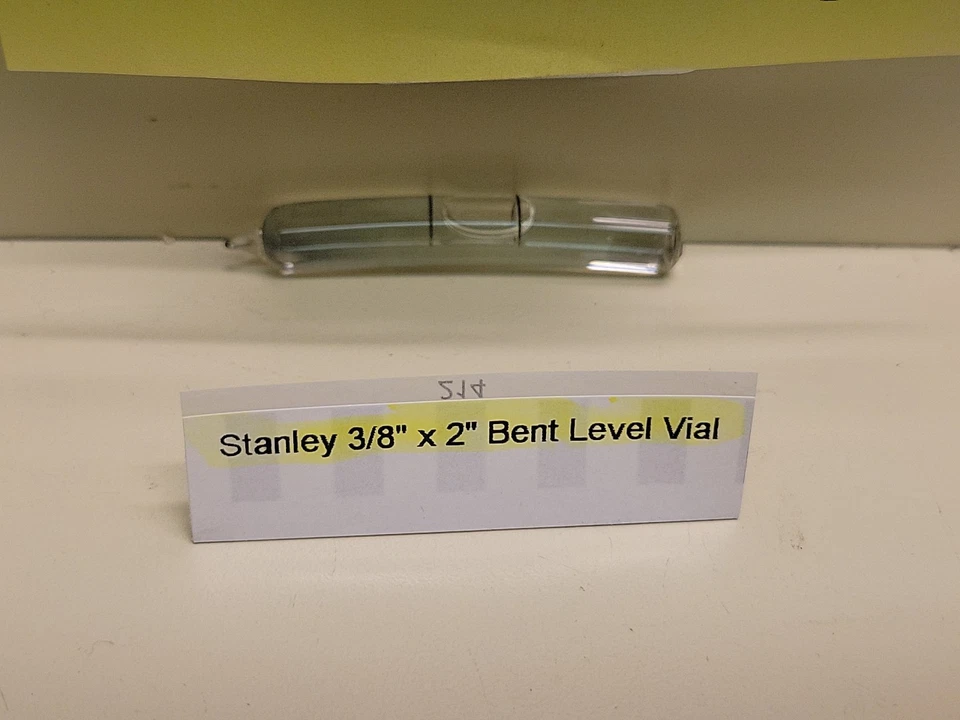 Stanley Level 2" Bent Vial Glass Level Vial Proved #208 NOS USA - Image 2 of 4