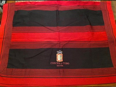 Concha Y Toro Wine Advertisement Promo Embroidered (both sides) Poncho 35 x 26 
