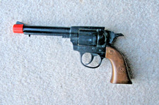 Vintage 70s Edison Giocattoli Cap Gun Made in Italy Heavy Metal Hi Quality