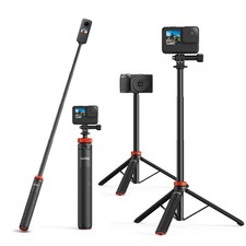 UURig Telescopic Selfie Stick Long with Tripod, Waterproof Hand Grip, for Ins...