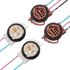 3156 3157 Pre-Wired Harness Pigtail Socket Connector Plug Install LED Bulbs F...