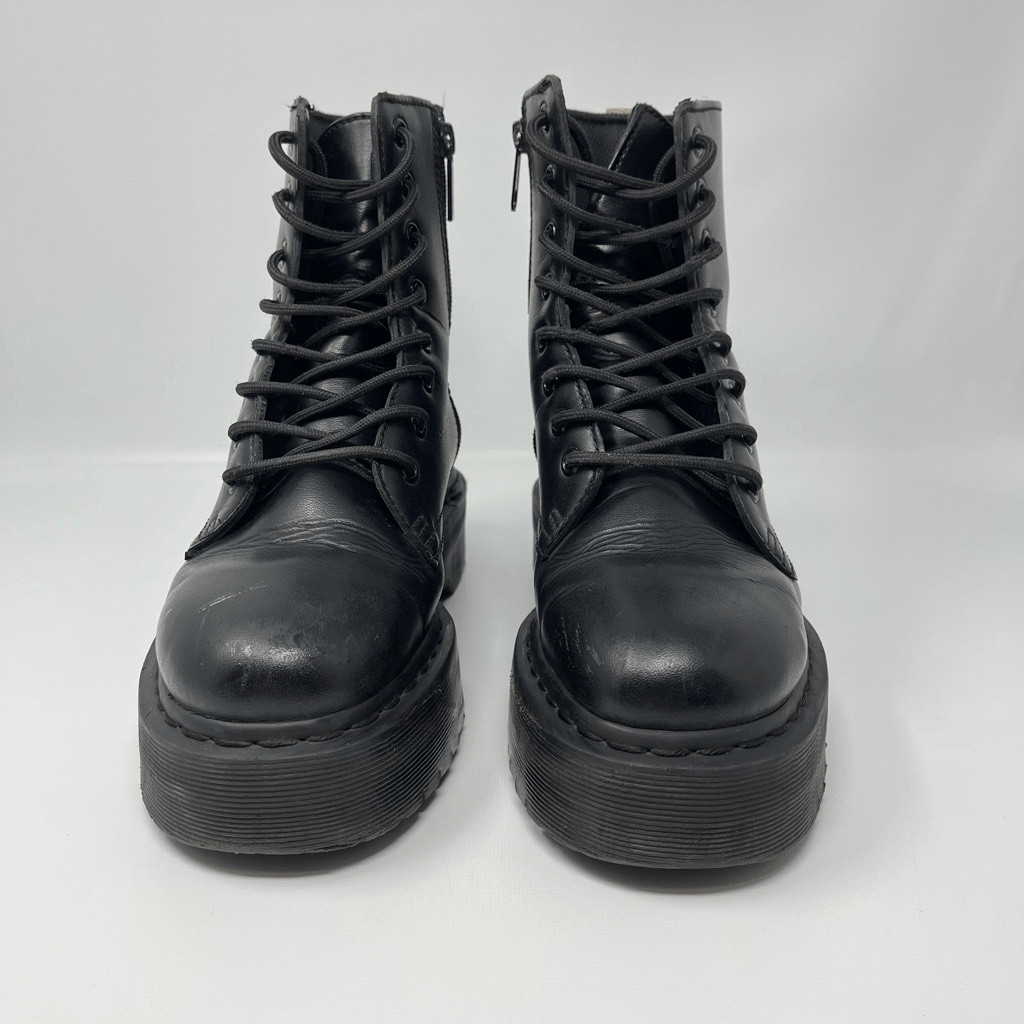 Dr. Doc Martens Vegan Jadon II Mono Platform Black Boots Side Zipper Womens US 8 thumbnail 3
