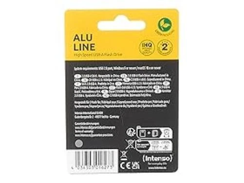 Intenso Alu line - Chiavetta USB da 8GB - Pendrive USB 2.0, Argento - Immagine 2 di 3