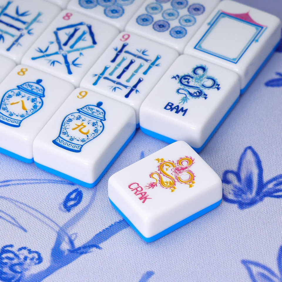 Light Blue American Mahjong Tile Set(1.2