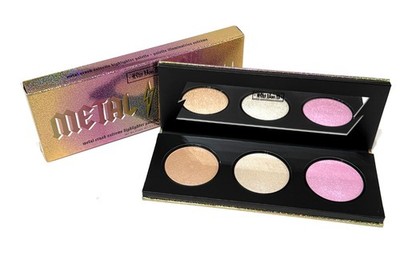 KAT VON D Metal Crush EXTREME HIGHLIGHTER PALETTE 3 Shades  NEW IN BOX FREE SHIP