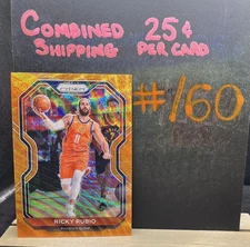 ~#/60 ORANGE WAVE PRIZM~ 2020-21 Prizm Ricky Rubio SP #'D SUNS COLOR MATCH