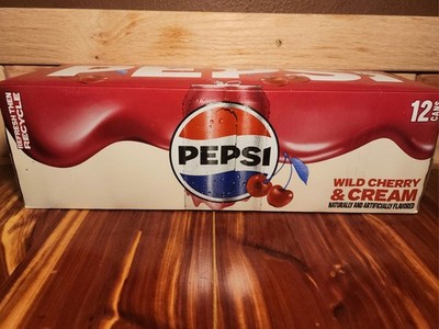 Pepsi Cola Wild Cherry & Cream Soda, 12 Pack of 12 fl oz Cans