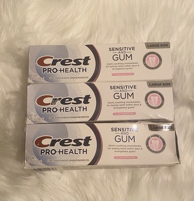 Lot Of 3 CrestPro-Health Sensitive&Gum AllDayProtectionToothpaste-4.8ozExp 3/27