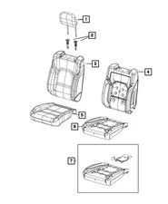 Genuine Mopar Front Seat Cushion Cover Left 7cv93mb2aa