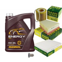 Mann Inspektionspaket 5L Mannol Energy 5W-30 FüR Skoda Fabia II 1.2 VW Fox Polo