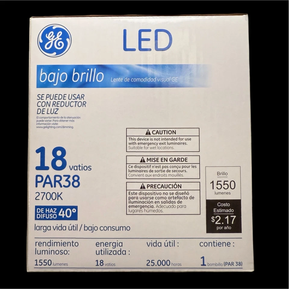 GE Current 92958 - LED18D38OW382740 PAR38 18 Watt Flood LED Light Bulb - Image 3 of 4