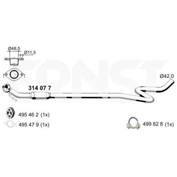 Ernst MittelschalldäMpfer SchalldäMpfer FüR Ford Fiesta VI 314077-image