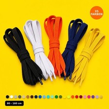 Flache Schn&uuml;rsenkel - Sneaker, Freizeitschuhe - in 25 Farben - L&auml;ngen: 80-160cm