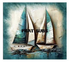 20oz Sublimation Tumbler Wrap Sailboats Ready To Press Heat Transfer