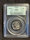 1936 5C Buffalo Nickel - PCGS old holder MS 65