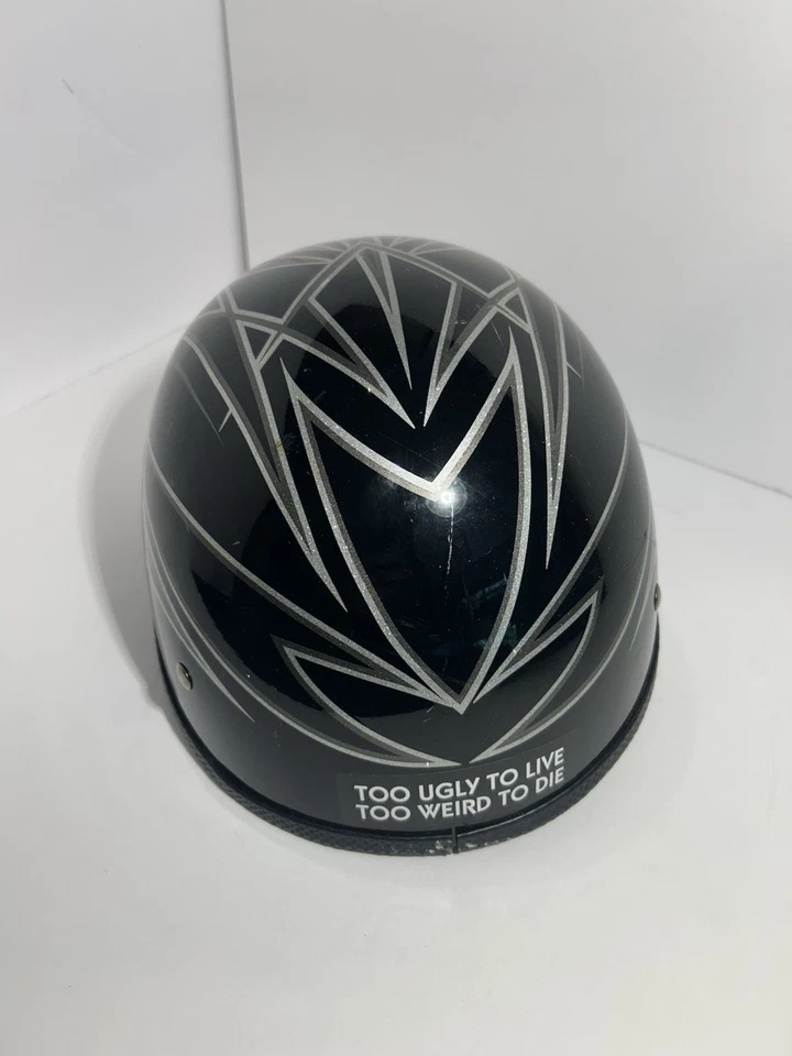 Meio capacete Vega tamanho grande motocicleta com design prata - Imagem 2 de 4