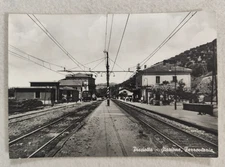 postcard salerno pisciotta travelled station 1950s large size