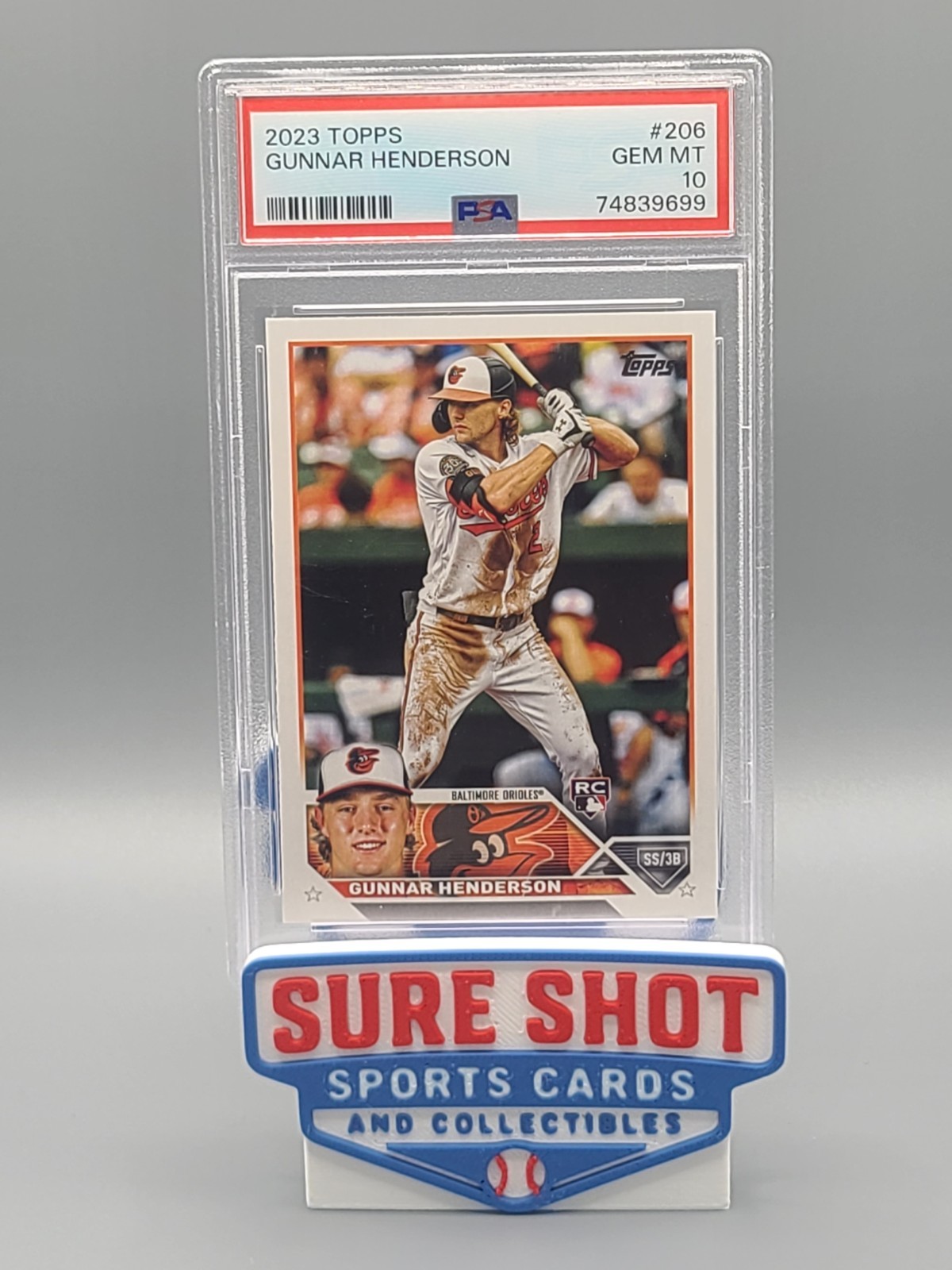 2023 Topps #206 Gunnar Henderson RC PSA 10 GEM MINT ⚾️ + PSA 9 & PSA 8!! Orioles