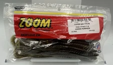 Zoom Mag U-Tale 7.5" Fishing Lure Green Pumpkin 15 Pack Bass Love Em…