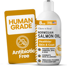 Salmon Oil for Dogs - Premium Fish Oil for Skin and Coat Health - Omega 3 Supple