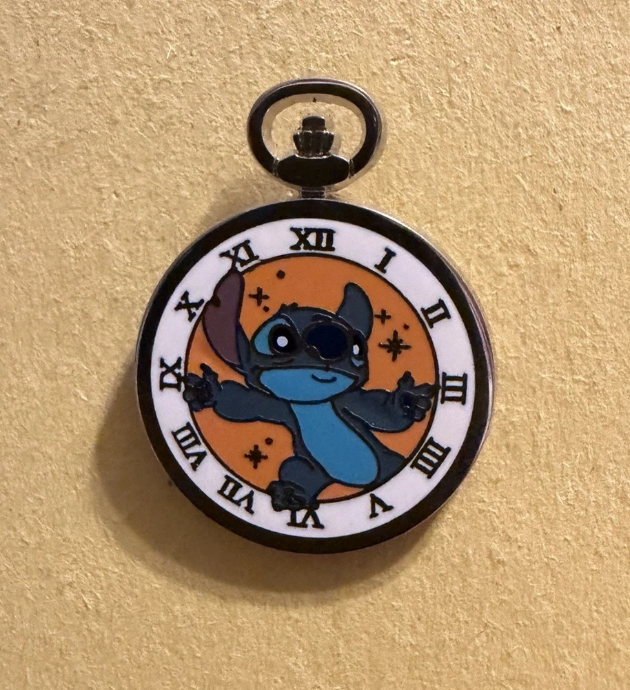 Disney Pin PWP Pocket Watch Pin Set Stitch Retired
