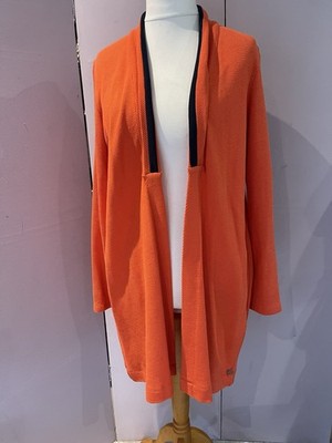 Les Filles de Neoux Long Strickjacke orange Baumwolle Waffelmuster Gr.5 XL B29 sehr guter Zustand