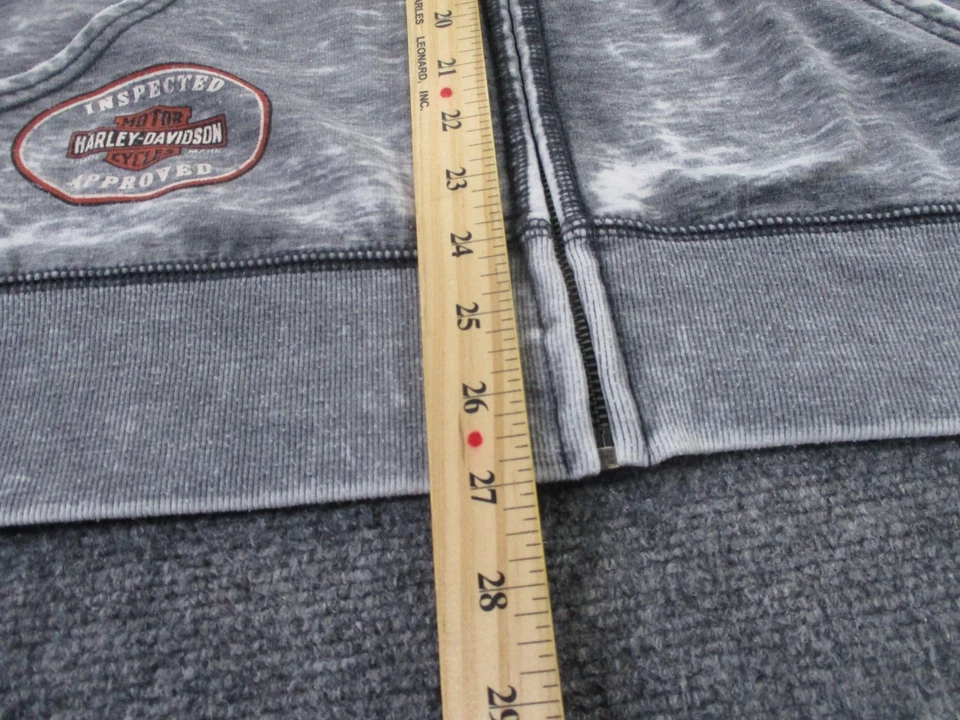 Chaqueta Harley Davidson para mujer 1W naranja gris desteñido logotipo de motociclista estrás Y2K Foto 4 de 4