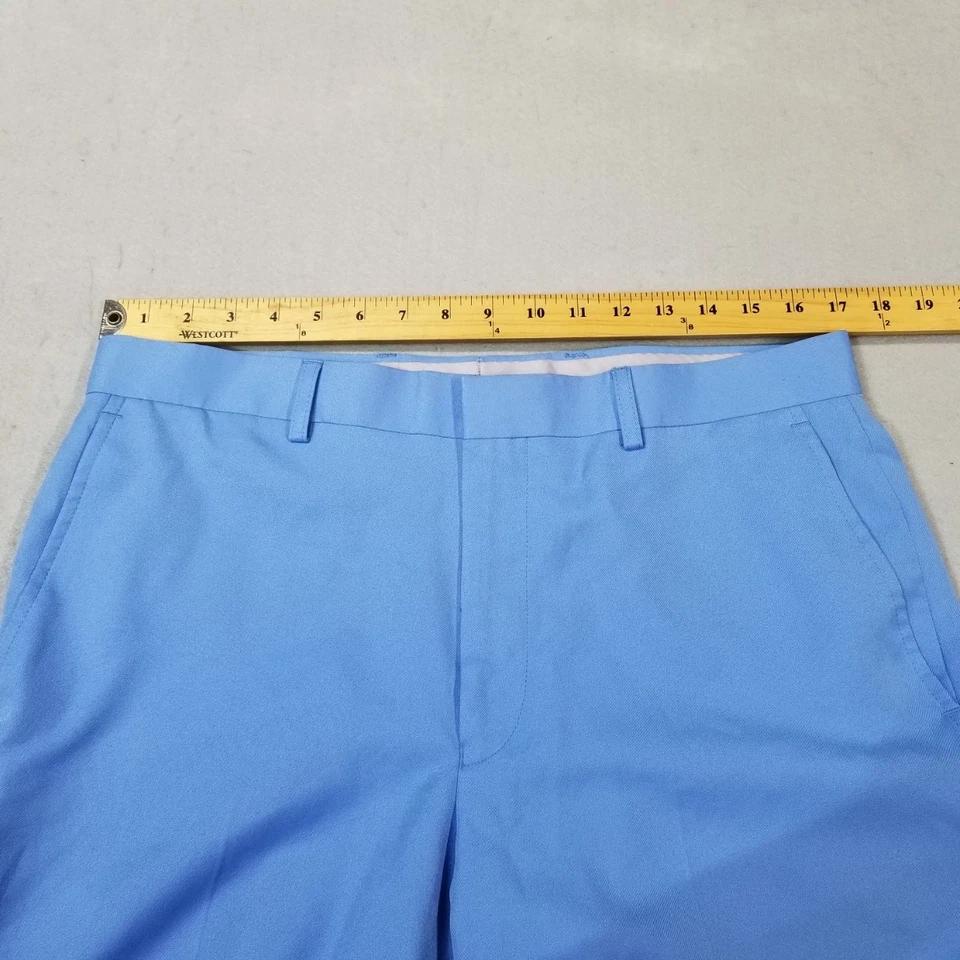 Louis Raphael Golf Shorts Mens Size 34 Blue Flat Front Golfer Polyester - Image 3 of 4