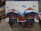 Playmobil CHRISTMAS DOLL HOUSE WITH CHRISTMAS ACCORIES AND TWO FIGURES VINTAGE