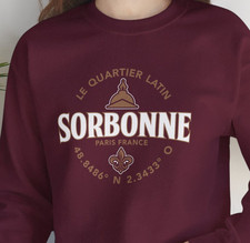 Sorbonne Paris France Crest crewneck sweatshirt Le Quartier Latin vintage logo