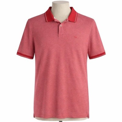 Michael Kors Light Red Polo Short Sleeve Shirt Size Large 