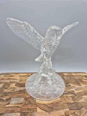 Cristal D'Arques Kunst Glas Kristall Eule im Flug Briefbeschwerer Figur Ornament