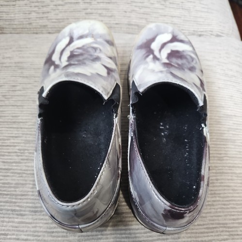 Spring Step Grey Floral Ferrara Professional Nurse Work Shoe Clog Loafer 7 M - Picture 2 of 6