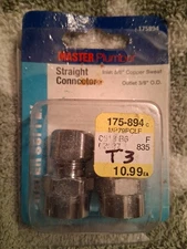 Master Plumber Straight Connectors