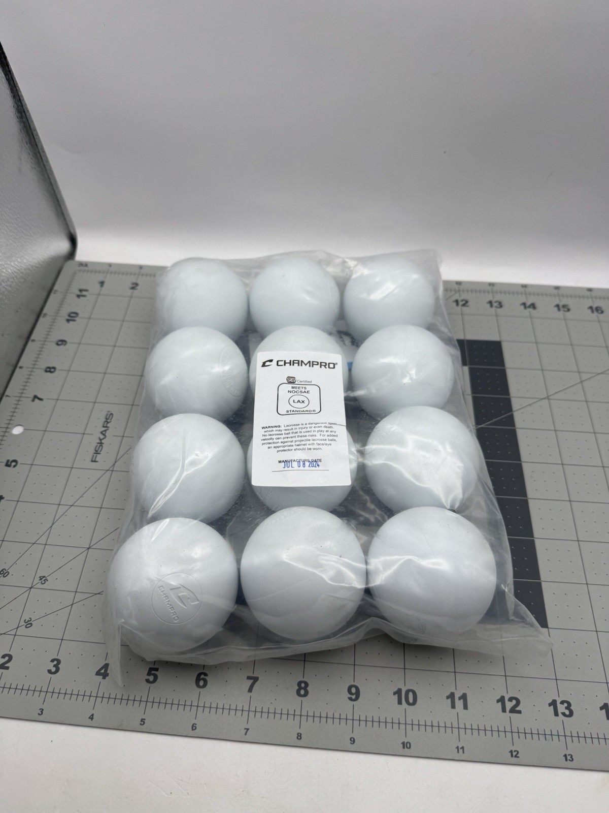 One Dozen Champro Lacrosse Ball W/NFHS and NOCSAE Stamps New Open Package