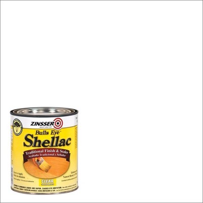 Zinsser Bulls Eye 304H Clear Shellac 1 Qt Fast Drying Wood Finish & Sealer