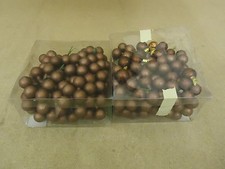Designer Two Boxes Hanging Balls Decorative 1in Diameter Brown Glass