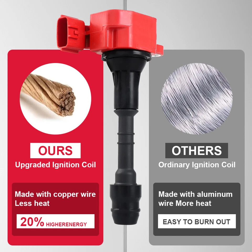 6Pack Ignition Bobina & Platinum Spark Plug For 2005-2011 Nissan Frontier Xterra - Image 3 of 4