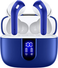 Bluetooth Earbuds - 60H Playback LED Display Earphones w/ Wireless Charging Case