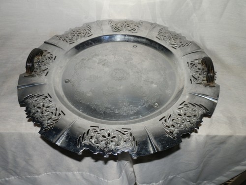 Vintage, 1930's, Forman Brothers, Chrome & Bakelite, Footed, Serving Tray - Picture 3 of 3
