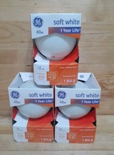 3 BULBS: GE 40-WATT- NOT LED Soft White Decorative G25 Globe Light Bulbs 370 lum