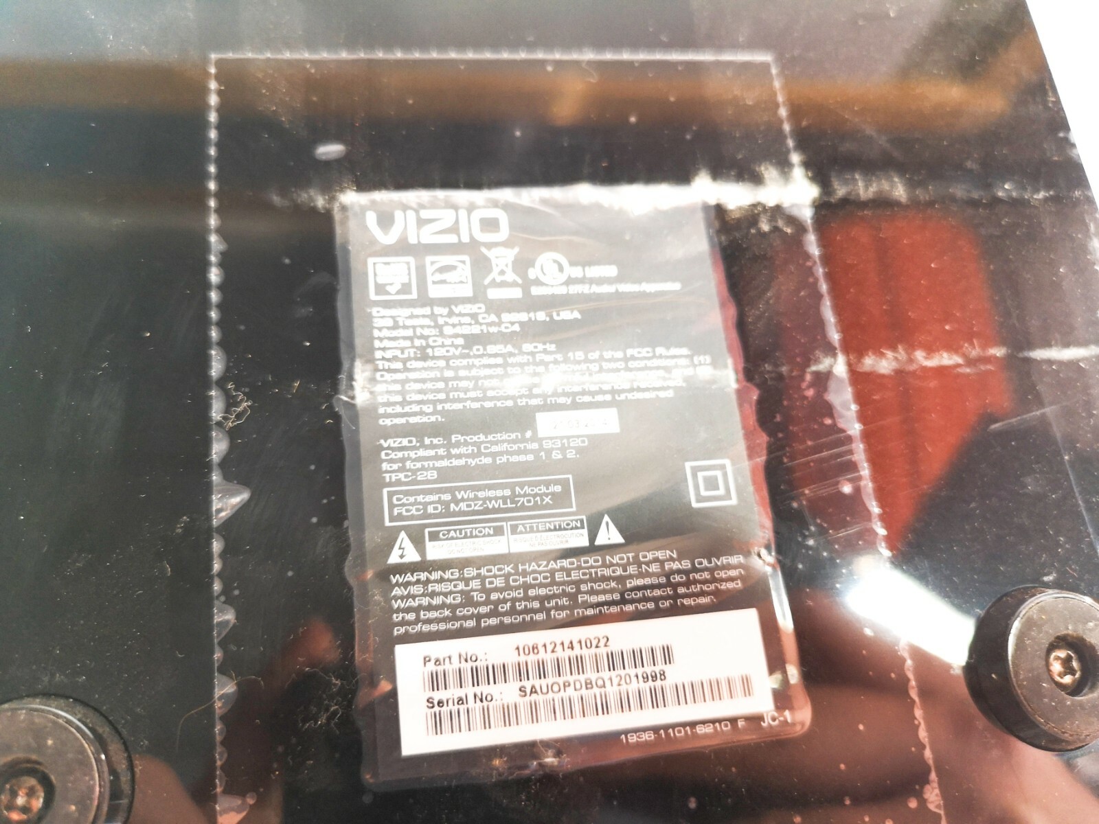 VIZIO S4221WC4 Subwoofer Only Wireless Subwoofer Replacement Part eBay