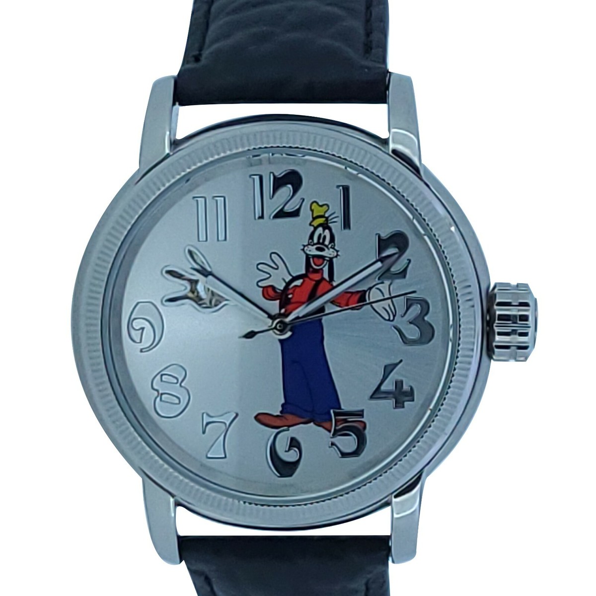 【Disney】Automatic Skeleton Watch Disney Goofy Unisex Round Shape Skeleton Automatic Wrist